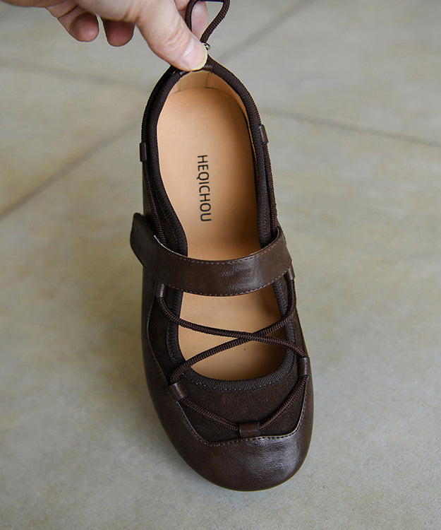 Chaussures plates rétro à sangles croisées pour femmes 2