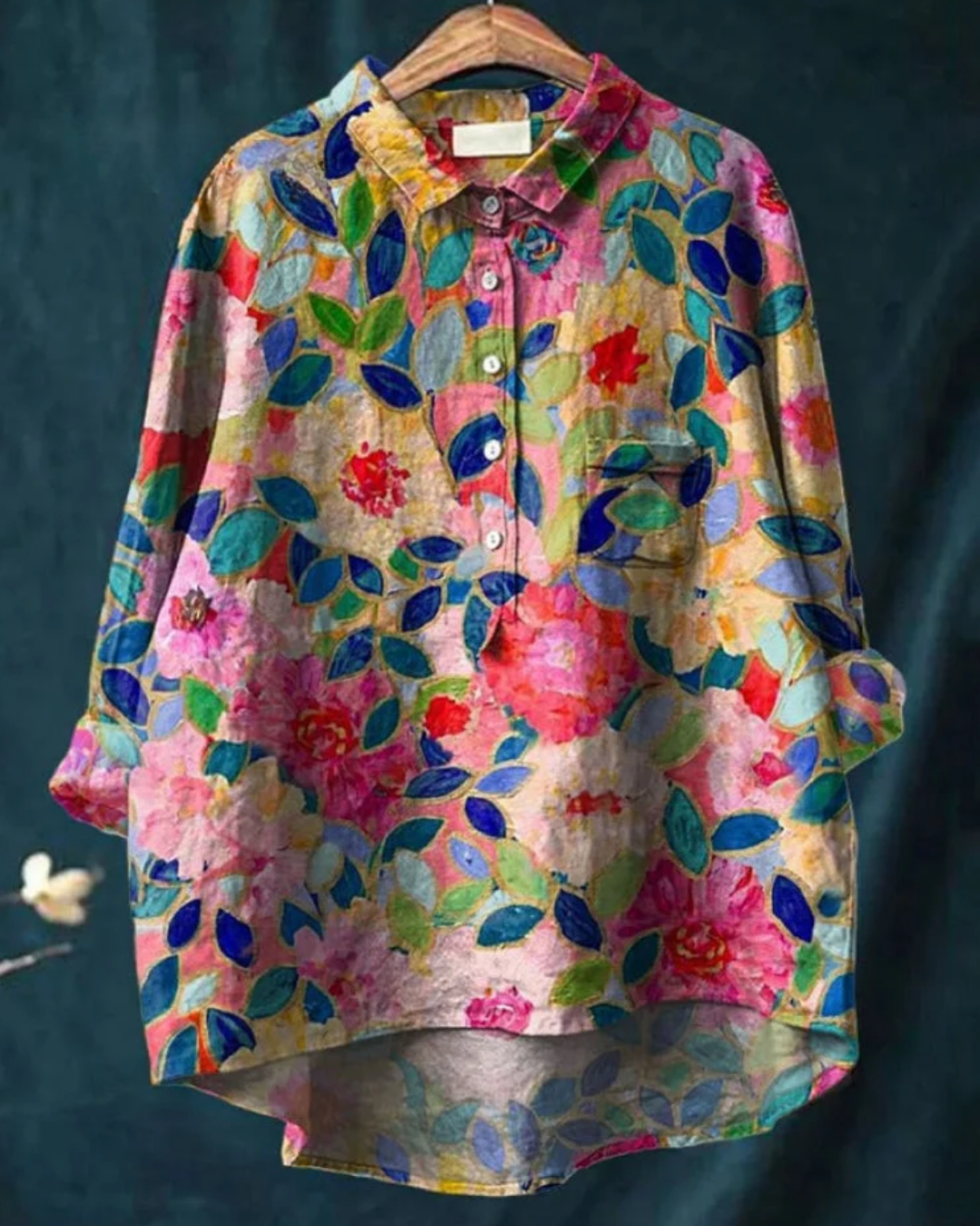 Chemise Boutonnée Femme à Motif Floral 11