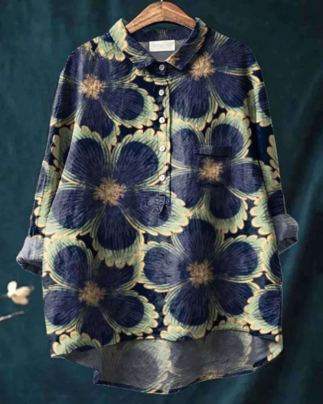 Chemise Boutonnée Femme à Motif Floral 1