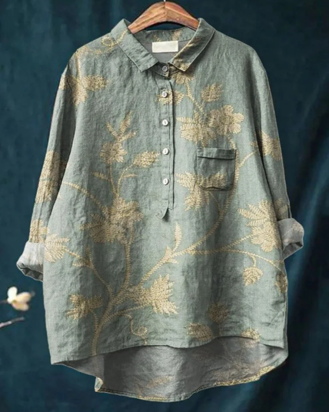 Chemise Boutonnée Femme à Motif Floral 7