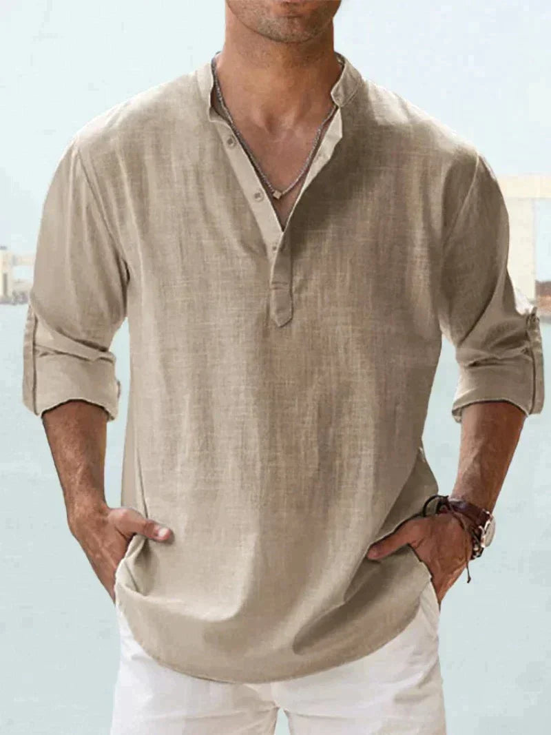 Chemise Décontractée à Col Ouvert pour Hommes 4