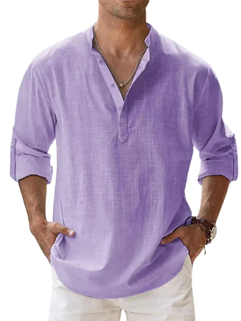 Chemise Décontractée à Col Ouvert pour Hommes 8