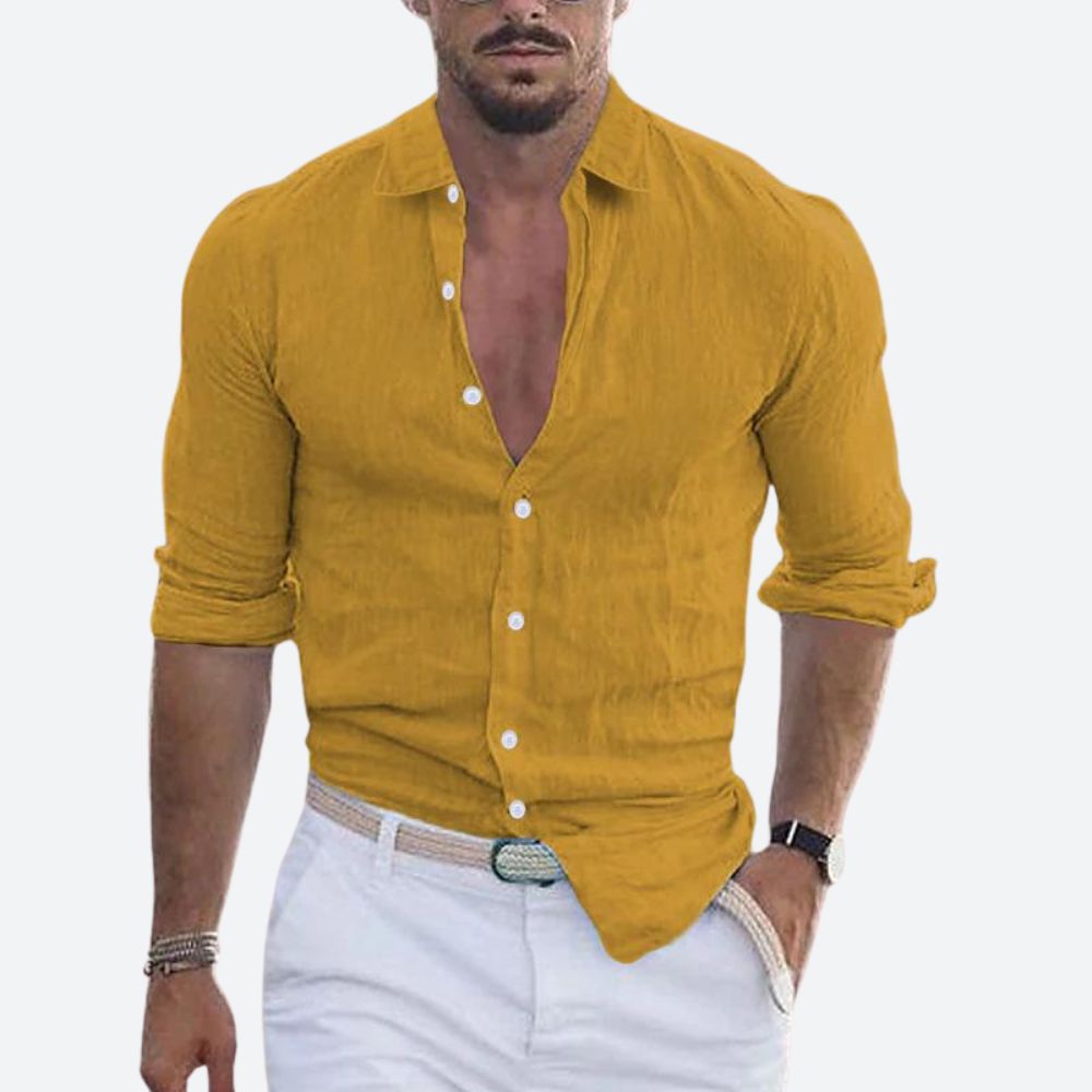 Chemise Décontractée pour Homme à Col Rabattu 1