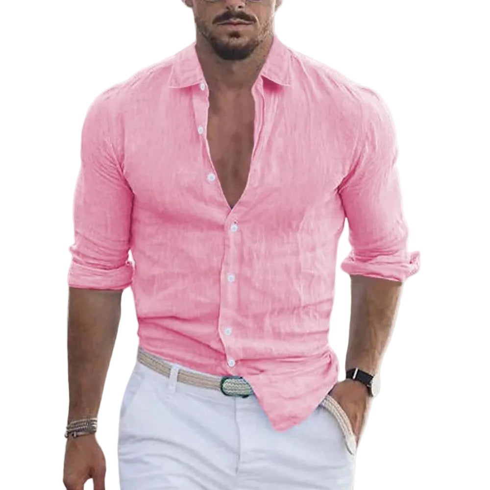 Chemise Décontractée pour Homme à Col Rabattu 6