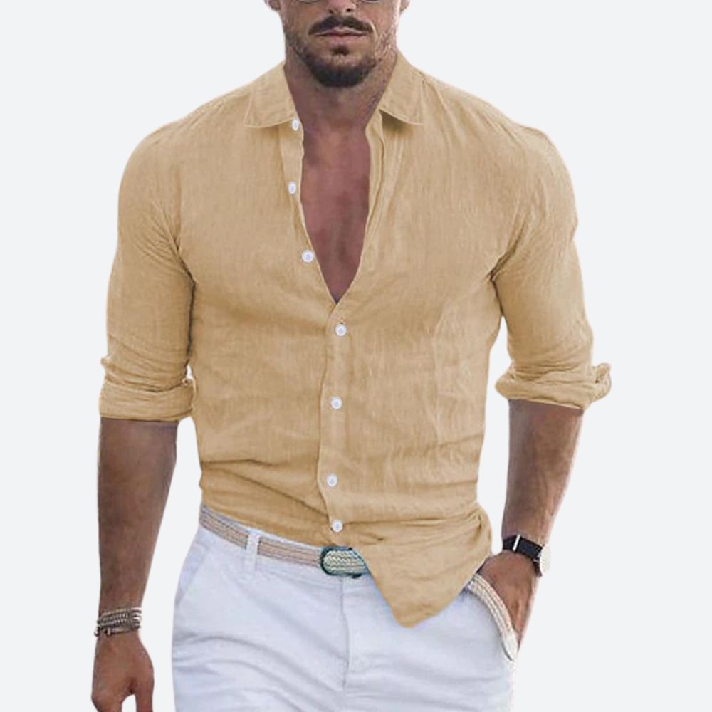 Chemise Décontractée pour Homme à Col Rabattu 7