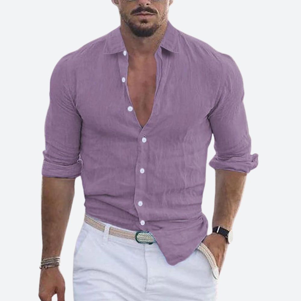 Chemise Décontractée pour Homme à Col Rabattu 8