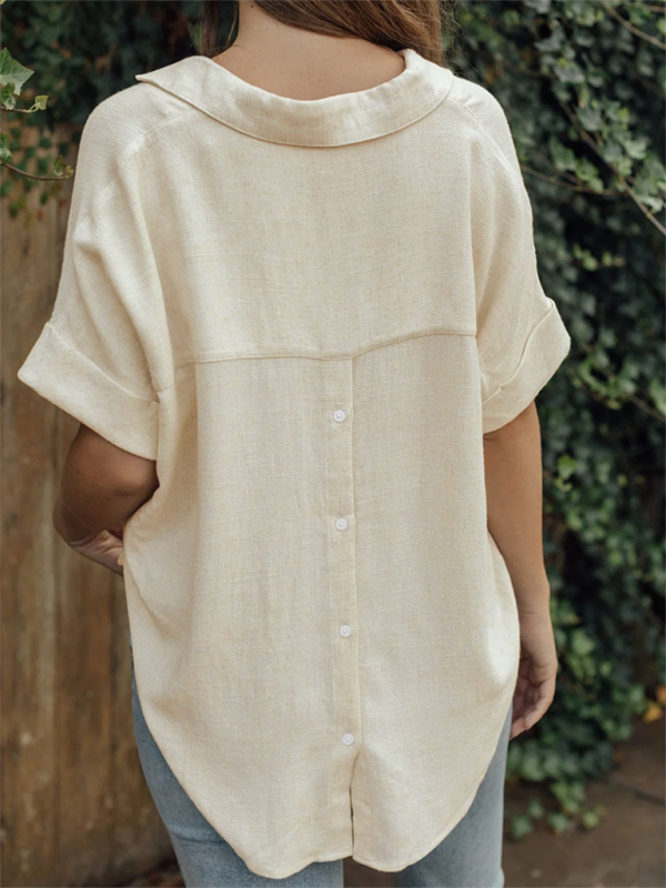 Chemise Femme Décontractée Coton Lin Ample 4