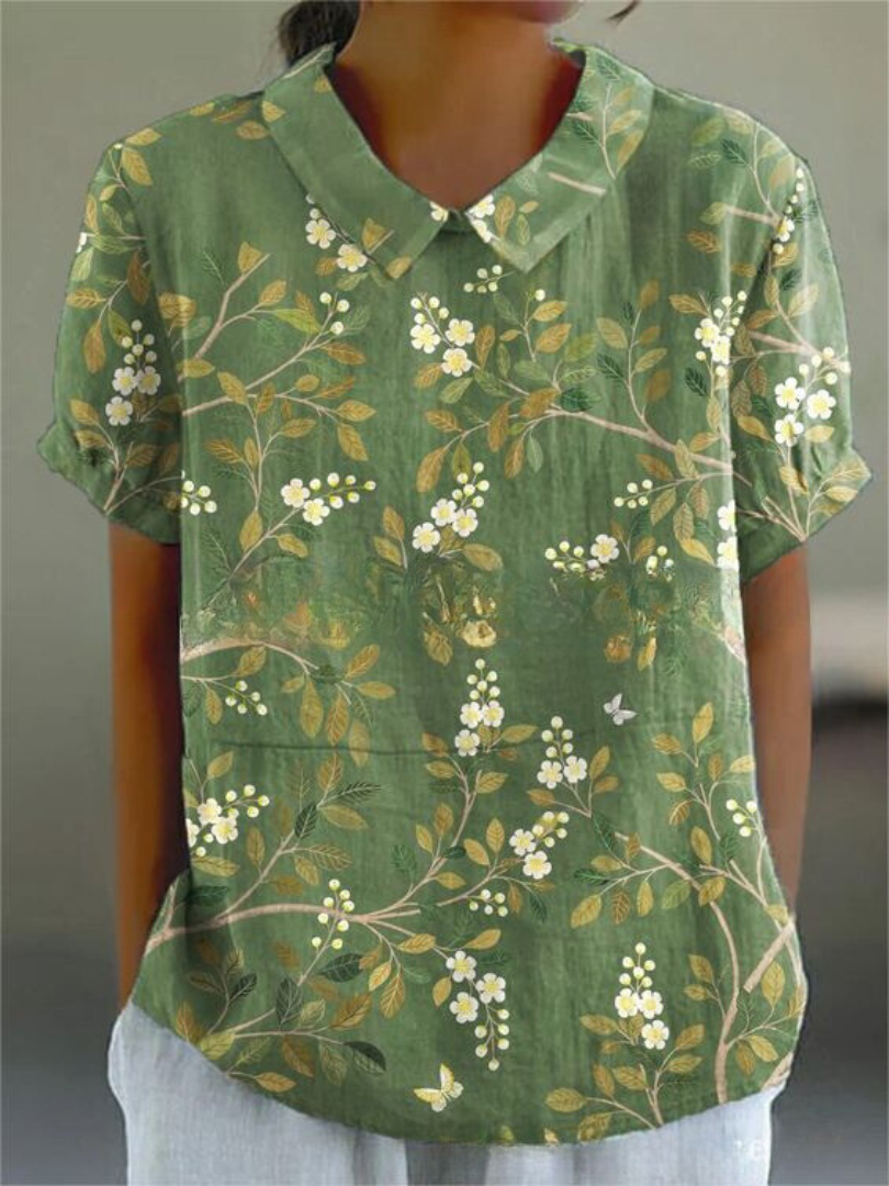 Chemise Femme Décontractée à Fleurs 3