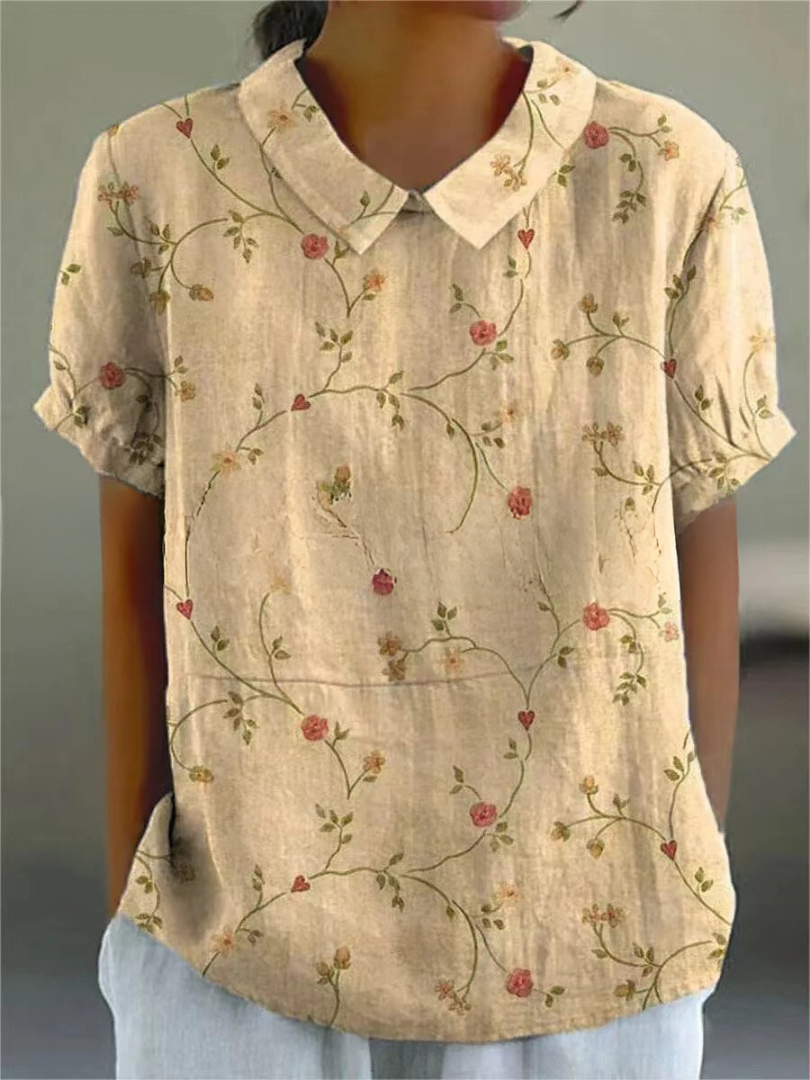Chemise Femme Décontractée à Fleurs 5