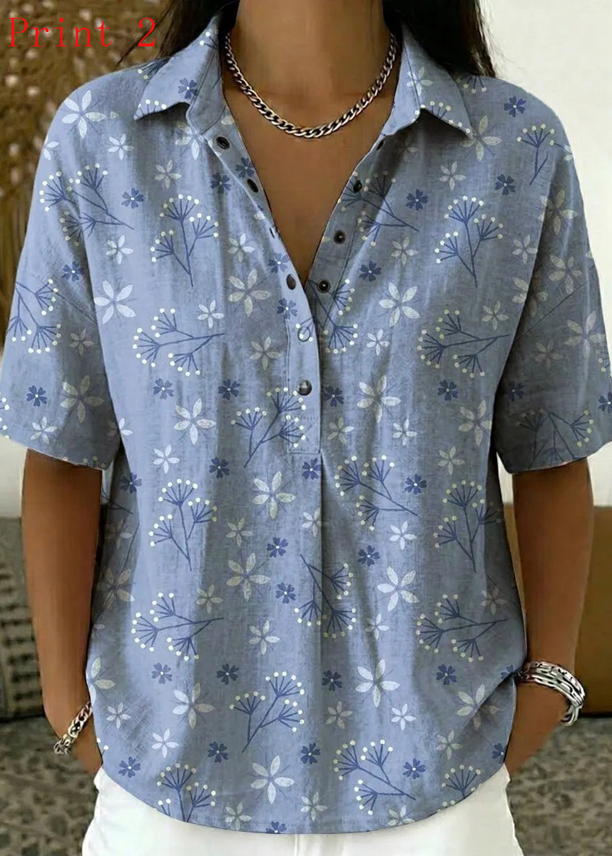 Chemise Femme Imprimée Col Peter Pan 1
