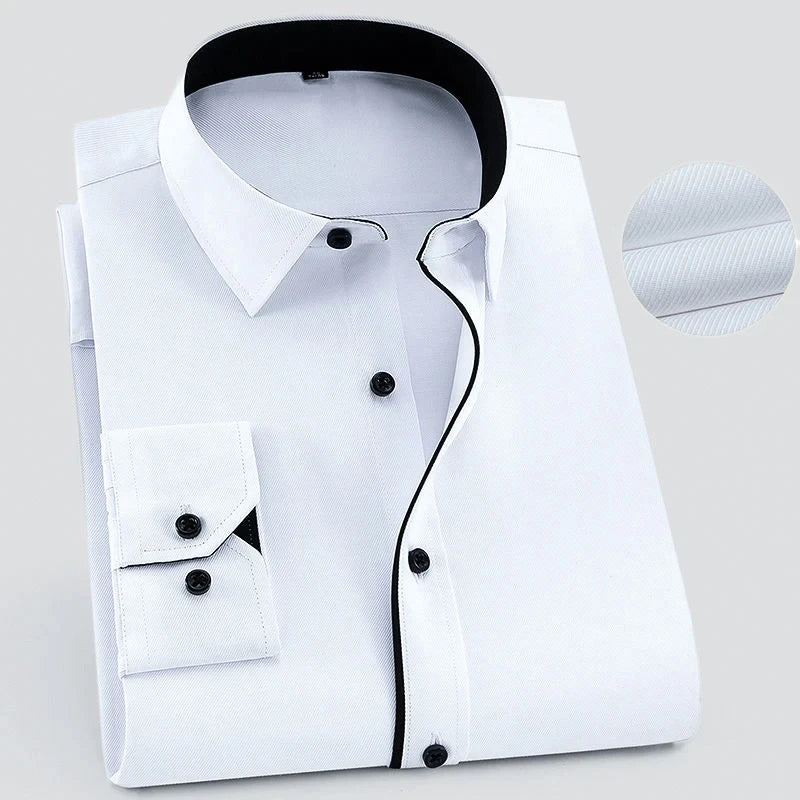 Chemise Homme Manches Longues Texturée Classique 0