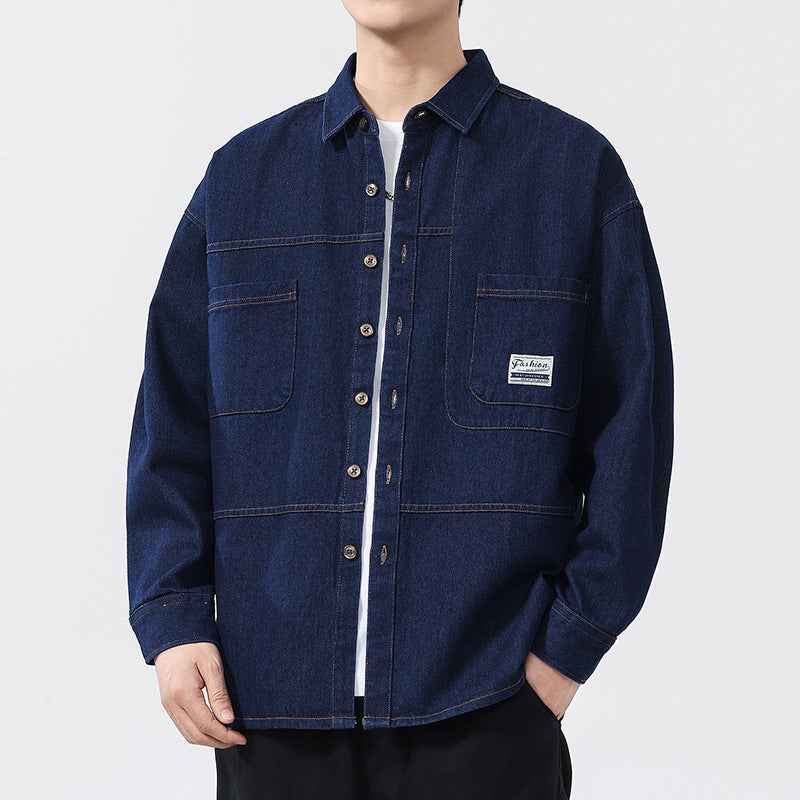 Chemise Homme Oversize Décontractée avec Poches 4