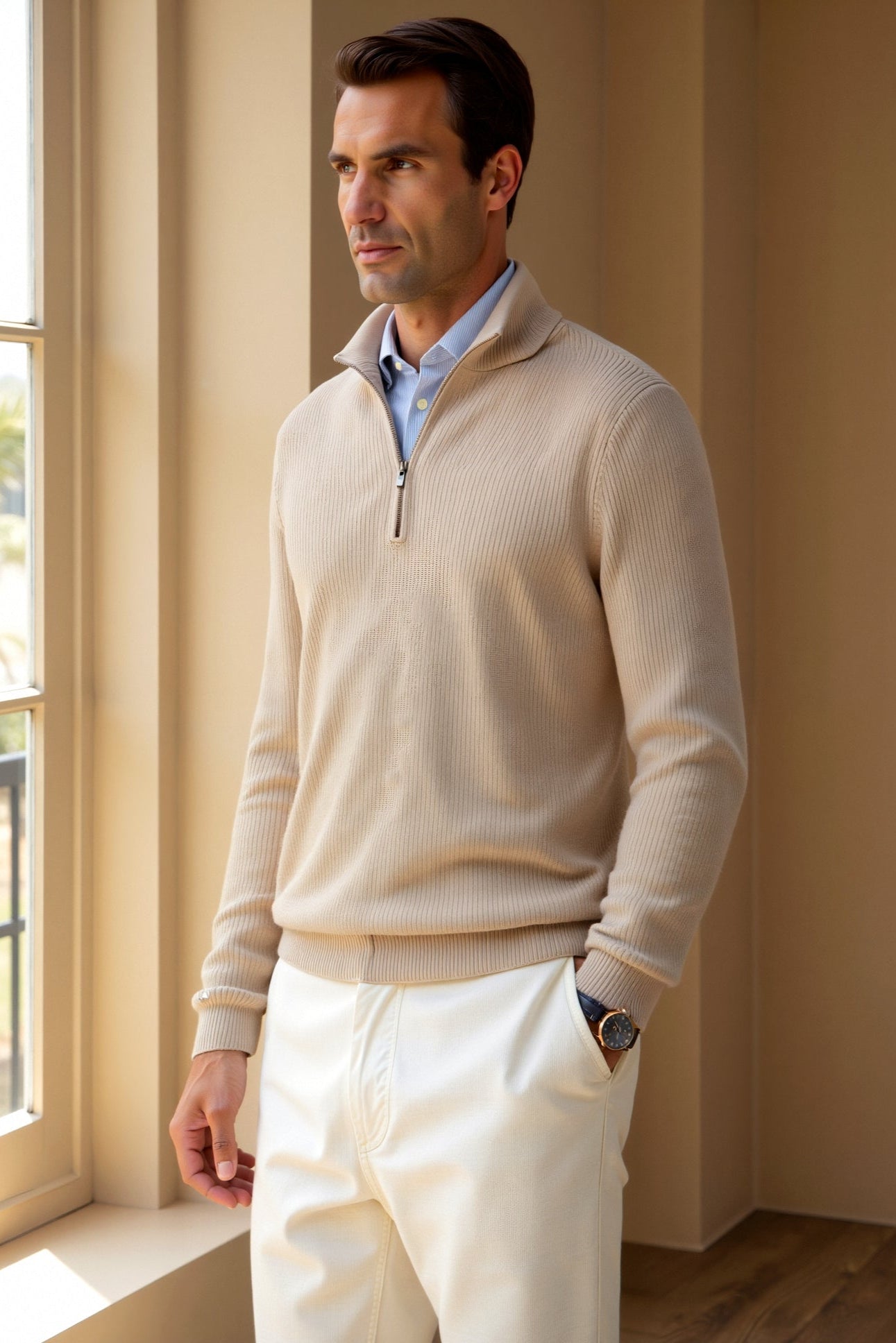 Chemise Zippée pour Hommes au Design Classique 1