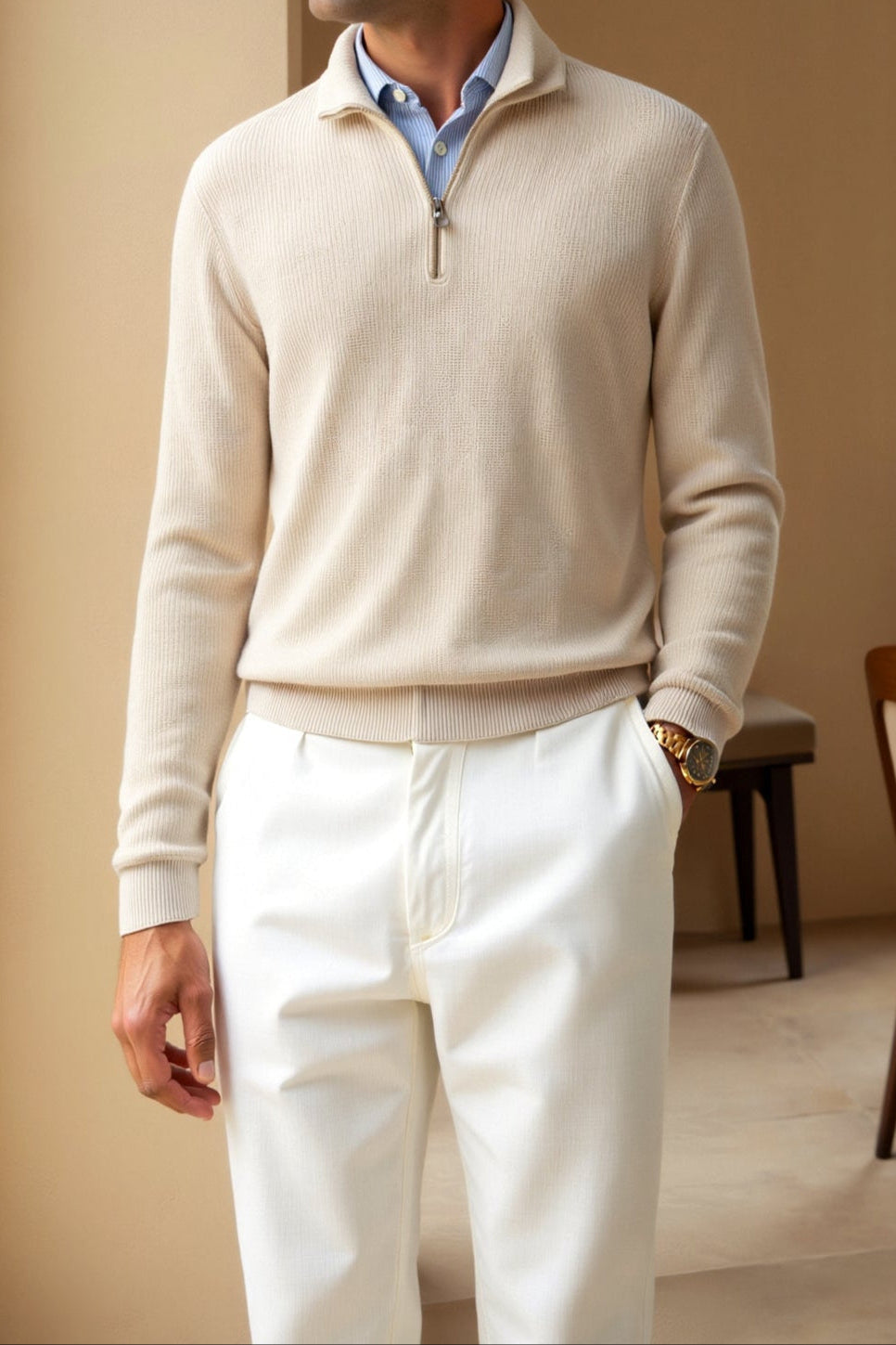 Chemise Zippée pour Hommes au Design Classique 2