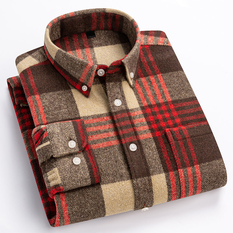 Chemise à Carreaux pour Homme Style Contemporain 0