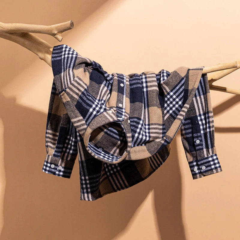 Chemise à Carreaux pour Homme Style Contemporain 6