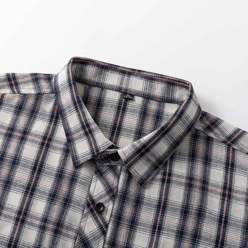 Chemise à Carreaux pour Hommes Classique 6