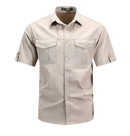 Chemise à Poche Utilitaire Printanière pour Hommes 1