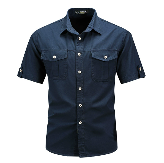 Chemise à Poche Utilitaire Printanière pour Hommes 2