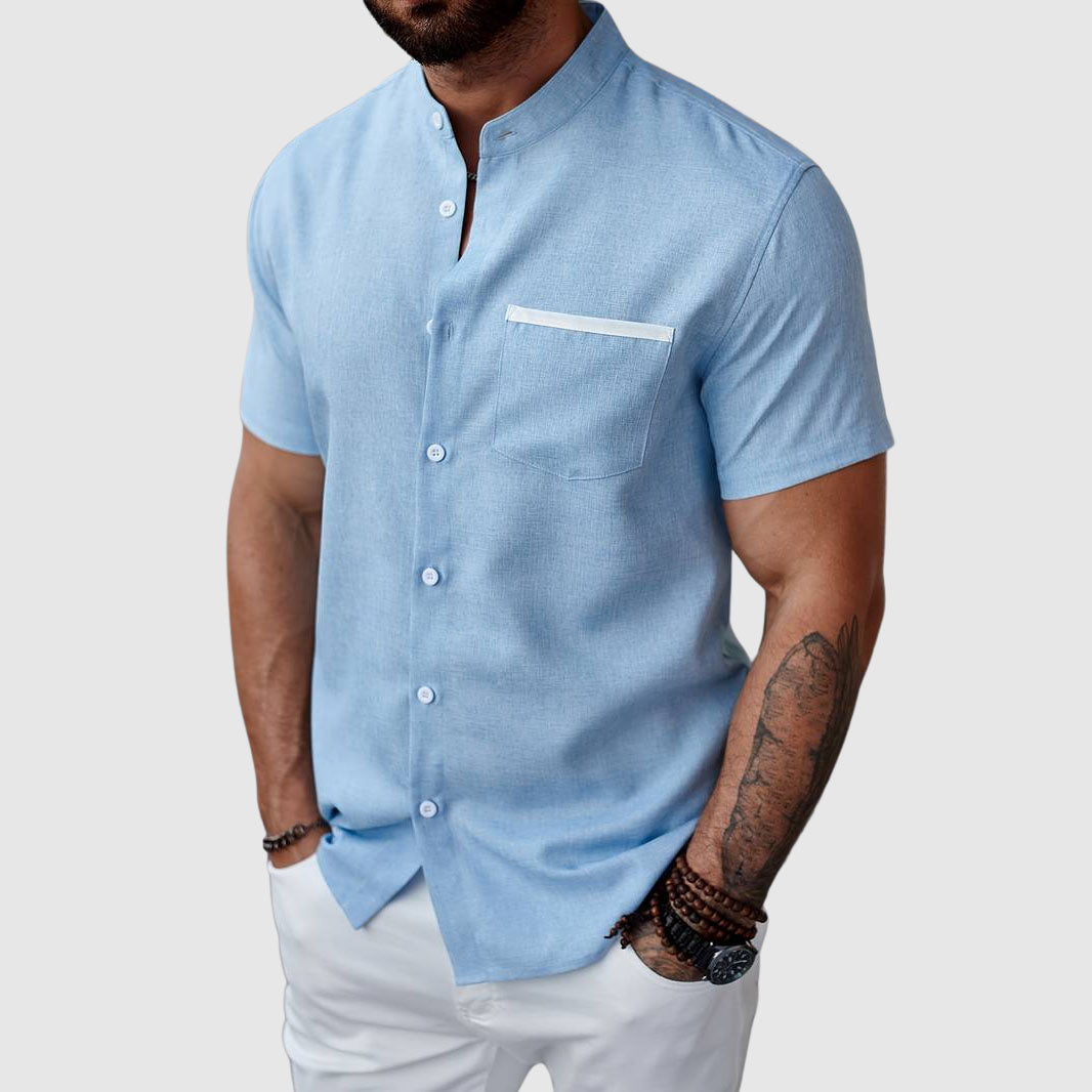 Chemise d'été Henley pour Homme Classique 2
