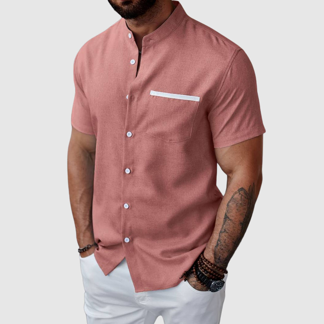 Chemise d'été Henley pour Homme Classique 4