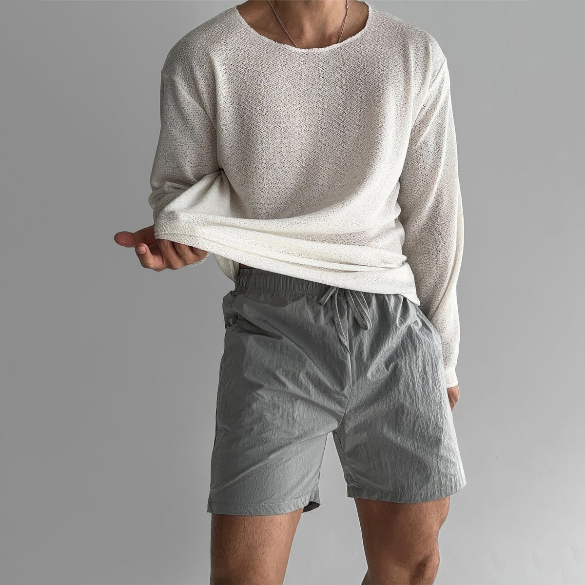 Chemise pour Homme Tricot Décontractée 5