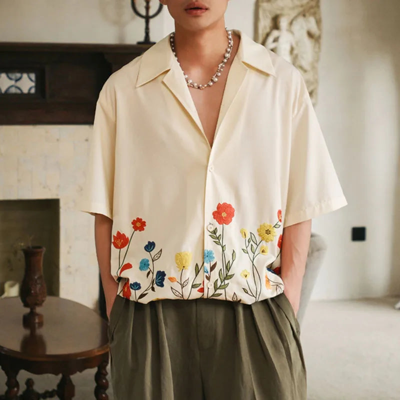 Chemise pour Homme à Motif Floral Décontractée 2