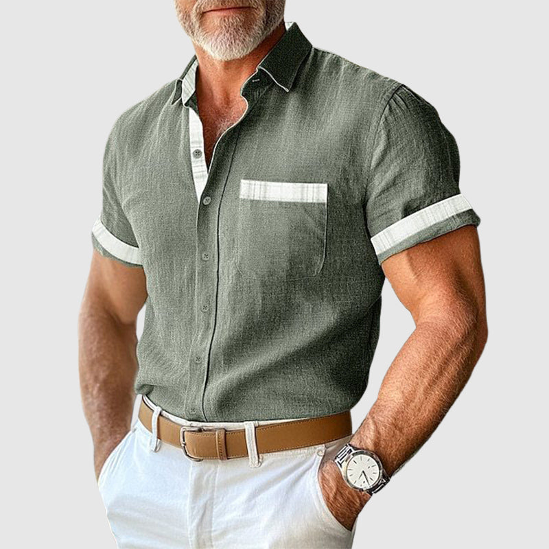 Chemise pour Homme en Lin Classique 2