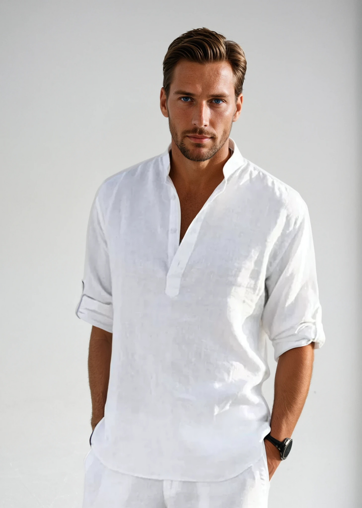 Chemise pour homme, style intemporel, estivale et respirante 2