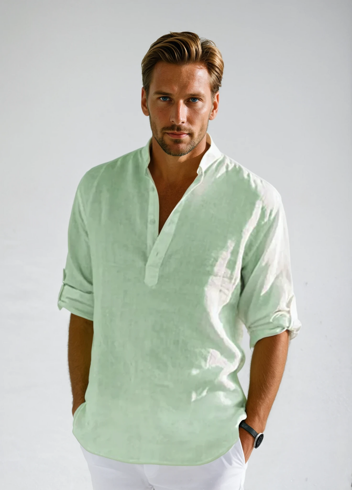 Chemise pour homme, style intemporel, estivale et respirante 3
