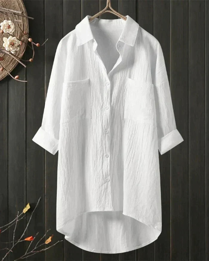 Chemisier Blanc Classique Femme 0