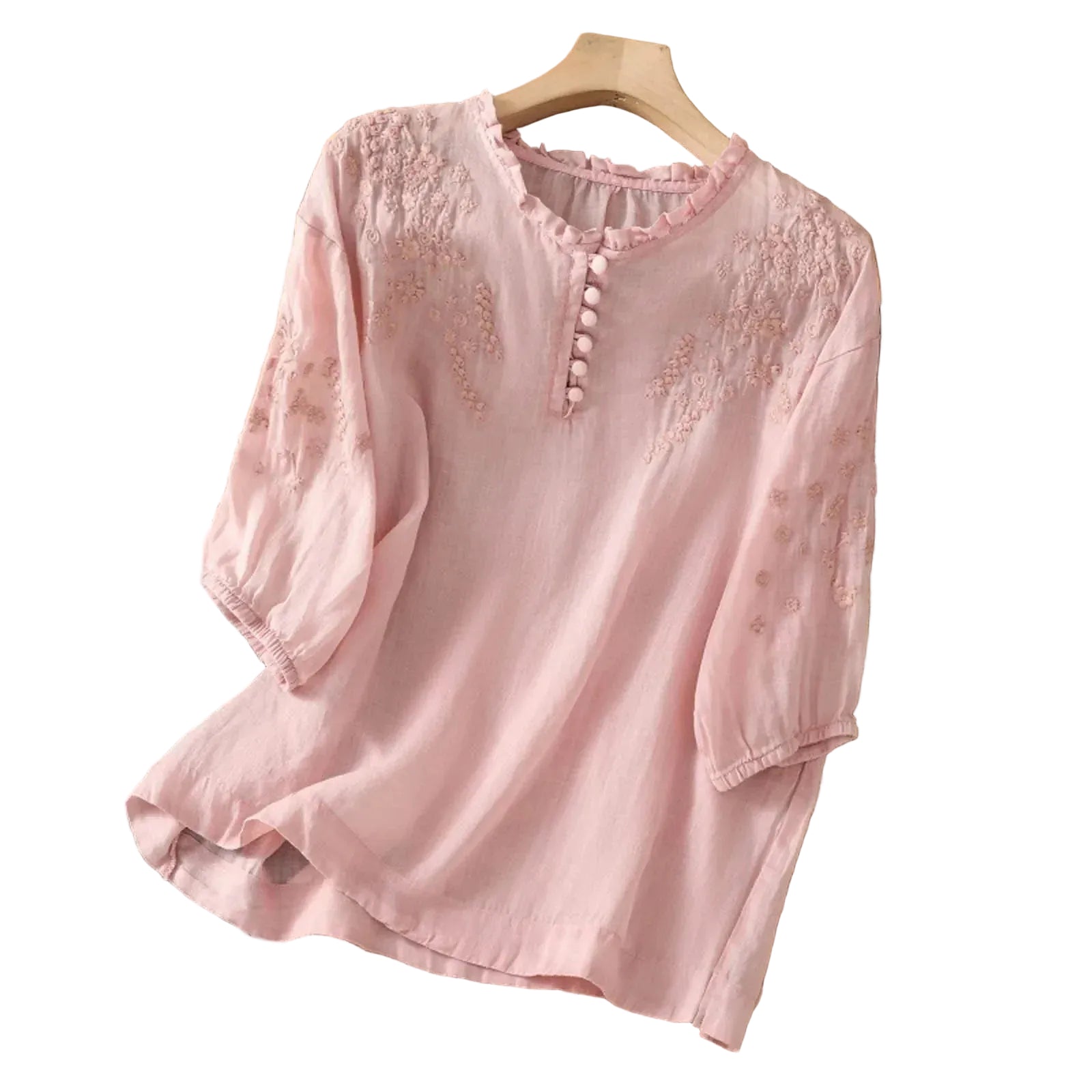 Chemisier Fleuri Boutonné pour Femme 2