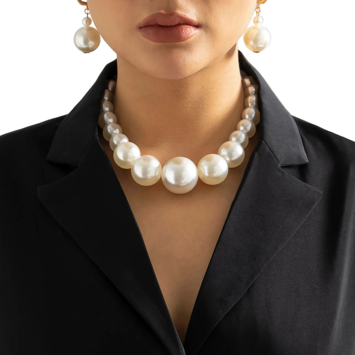 Collier Femme Perles Surdimensionnées Élégant 0