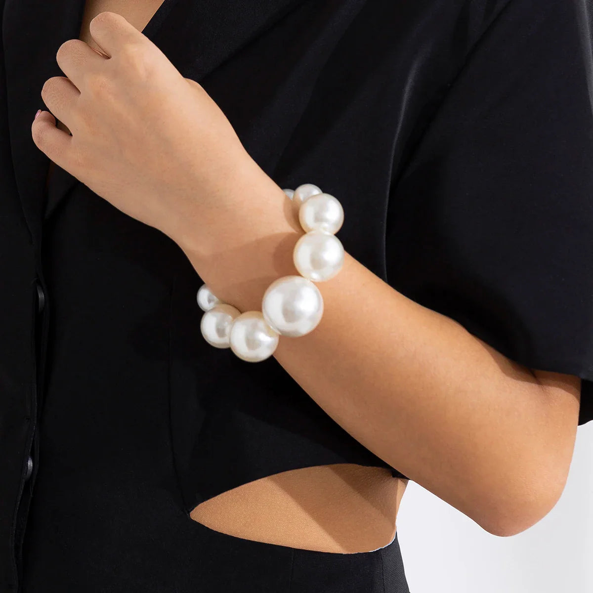 Collier Femme Perles Surdimensionnées Élégant 2