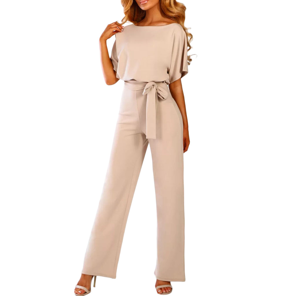 Combinaison Femme Chic Pantalon Coton Mélangé 1