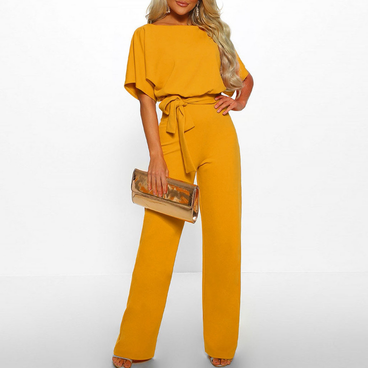 Combinaison Femme Chic Pantalon Coton Mélangé 5