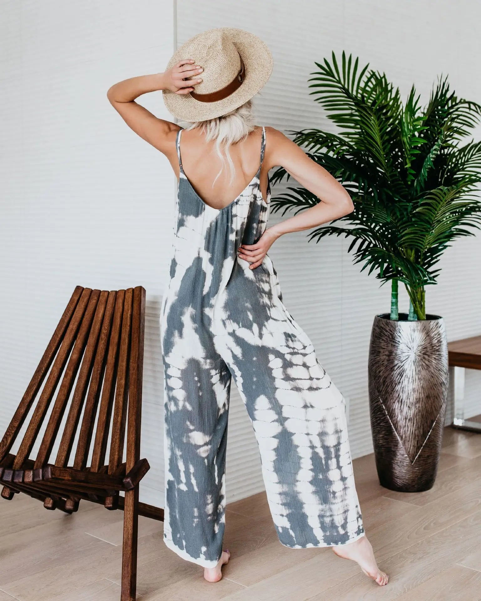 Combinaison Femme Pantalon à Jambes Larges 1