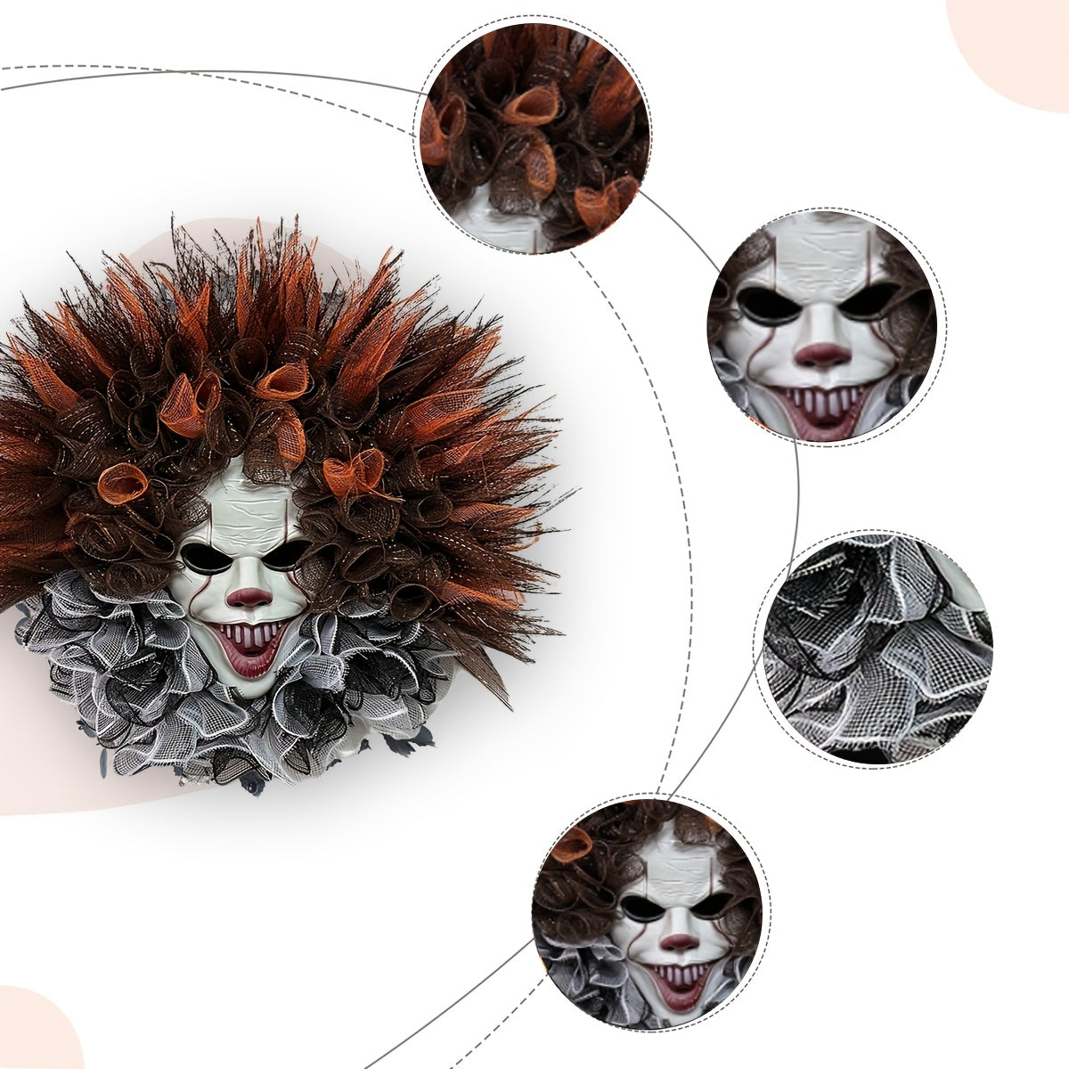 Couronne de Clown Hanté pour Halloween 3