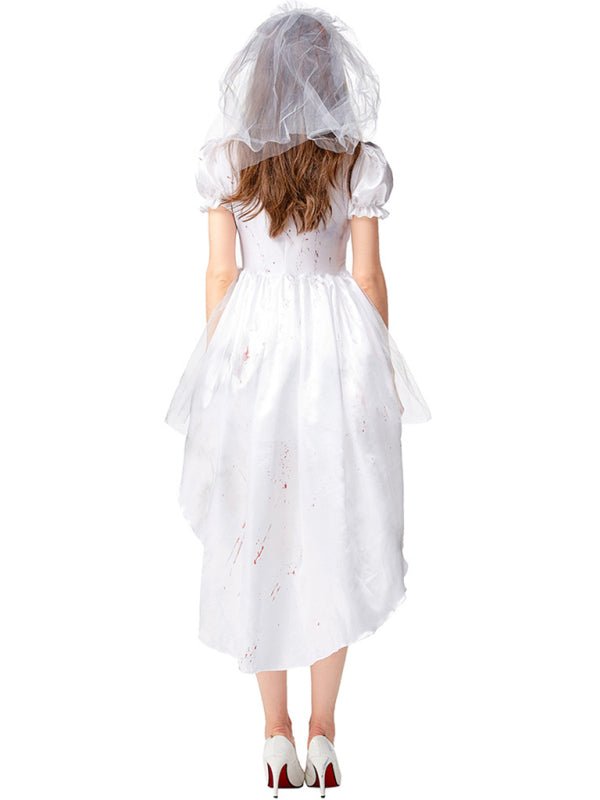 Déguisement Halloween Femme Vampiresse Détails Sanguinolents Tissu Léger 2
