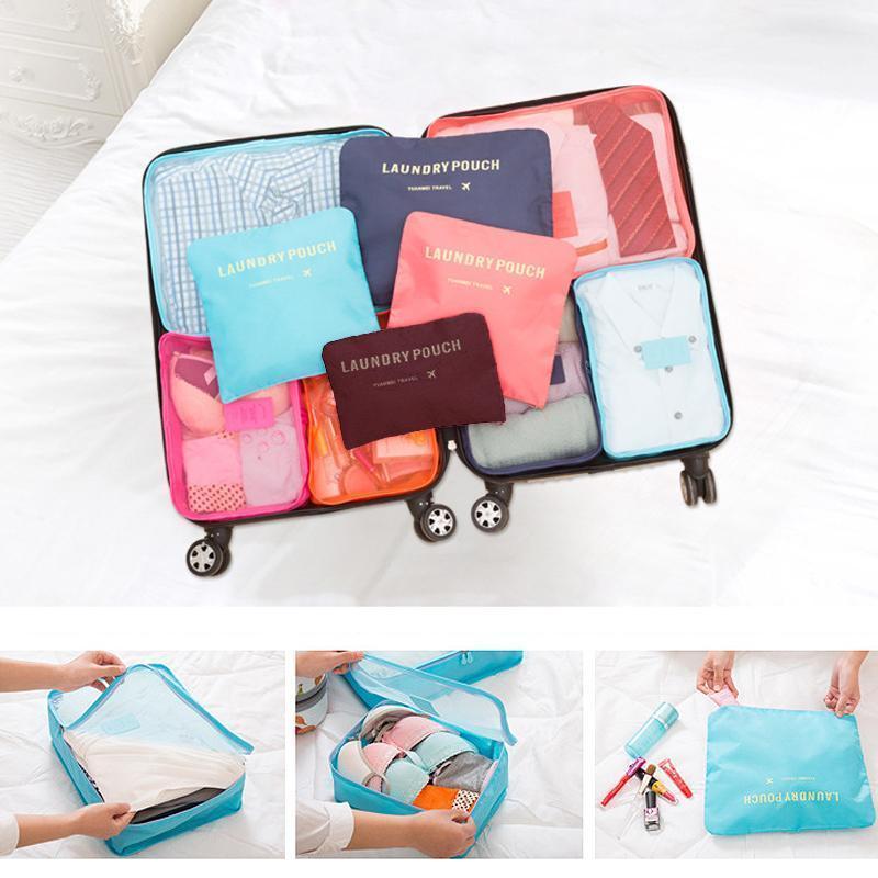 Ensemble de Cubes de Rangement Multicolore Polyester Imperméable pour Voyage-4