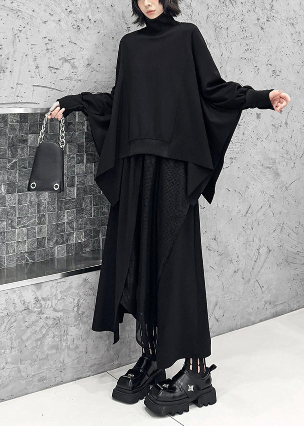 Ensemble Femme Deux Pièces Asymétrique à Manches Chauve-Souris 2
