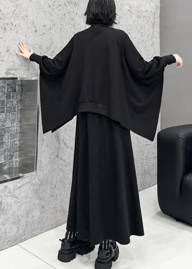 Ensemble Femme Deux Pièces Asymétrique à Manches Chauve-Souris 3