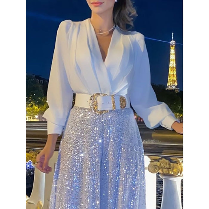 Ensemble Femme Deux Pièces Col V Chic 1