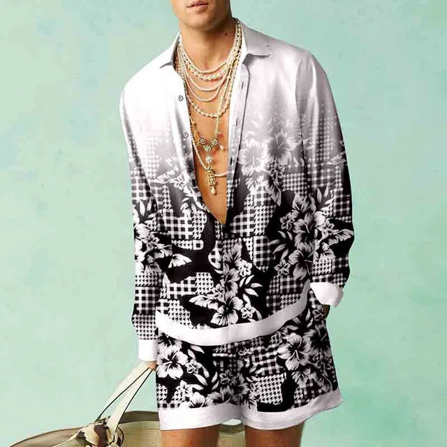 Ensemble Hawaïen pour Homme Style Décontracté 4