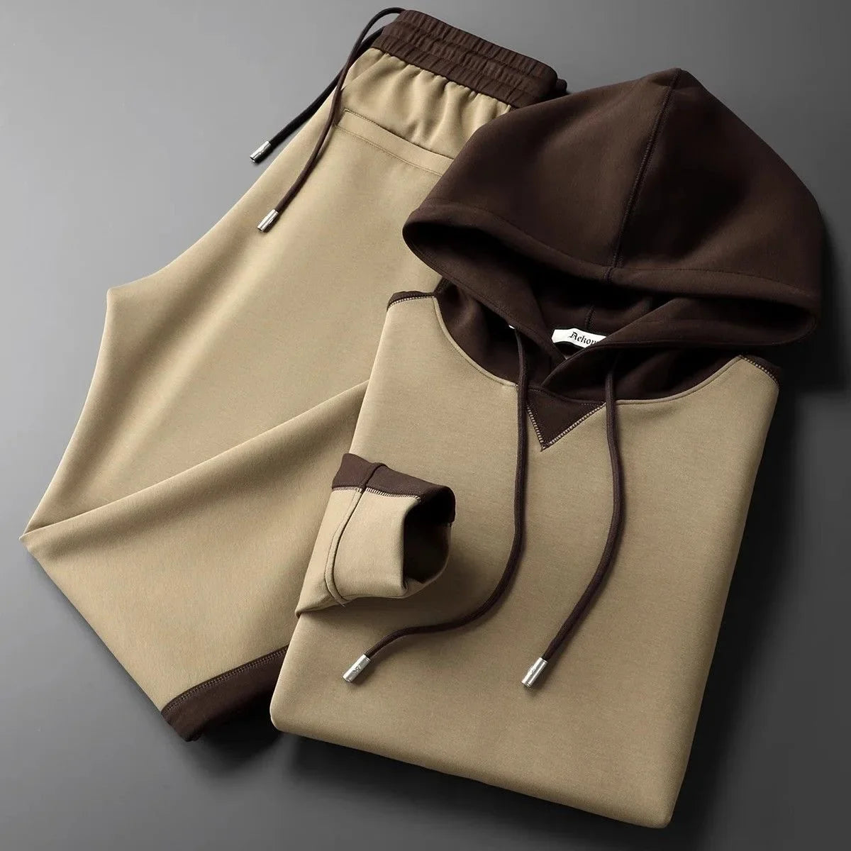 Ensemble Homme Deux Pièces Color Block Décontracté 0