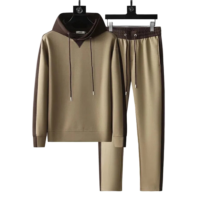 Ensemble Homme Deux Pièces Color Block Décontracté 1