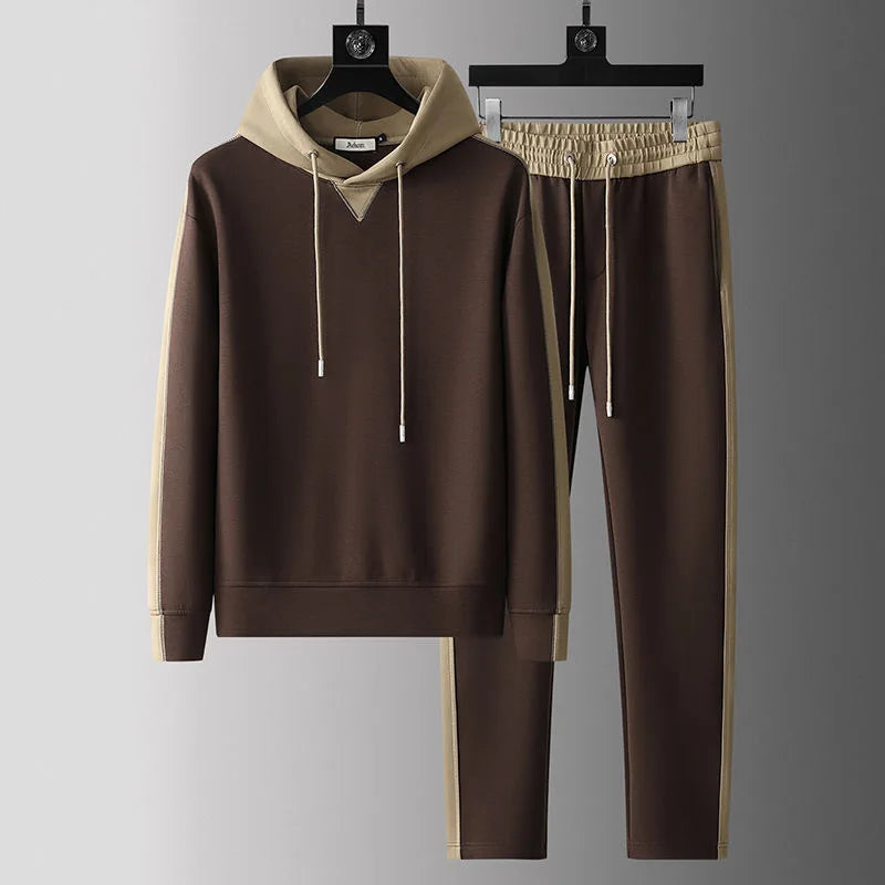 Ensemble Homme Deux Pièces Color Block Décontracté 3
