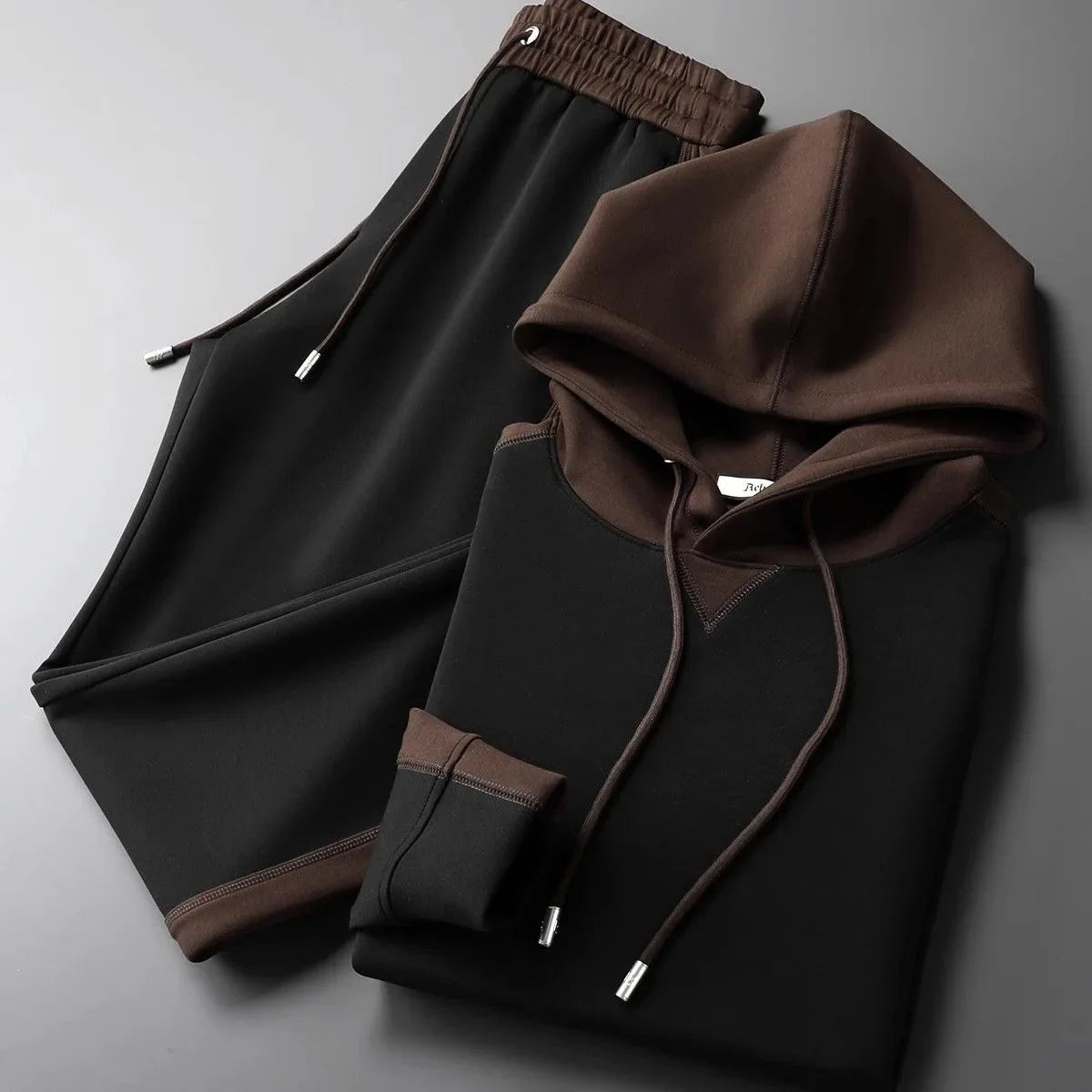 Ensemble Homme Deux Pièces Color Block Décontracté 4