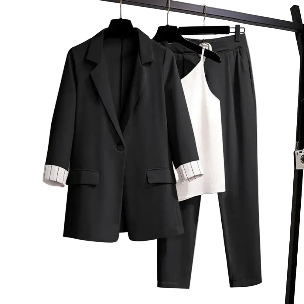 Ensemble Pantalon et Blazer Ajusté pour Femme 0