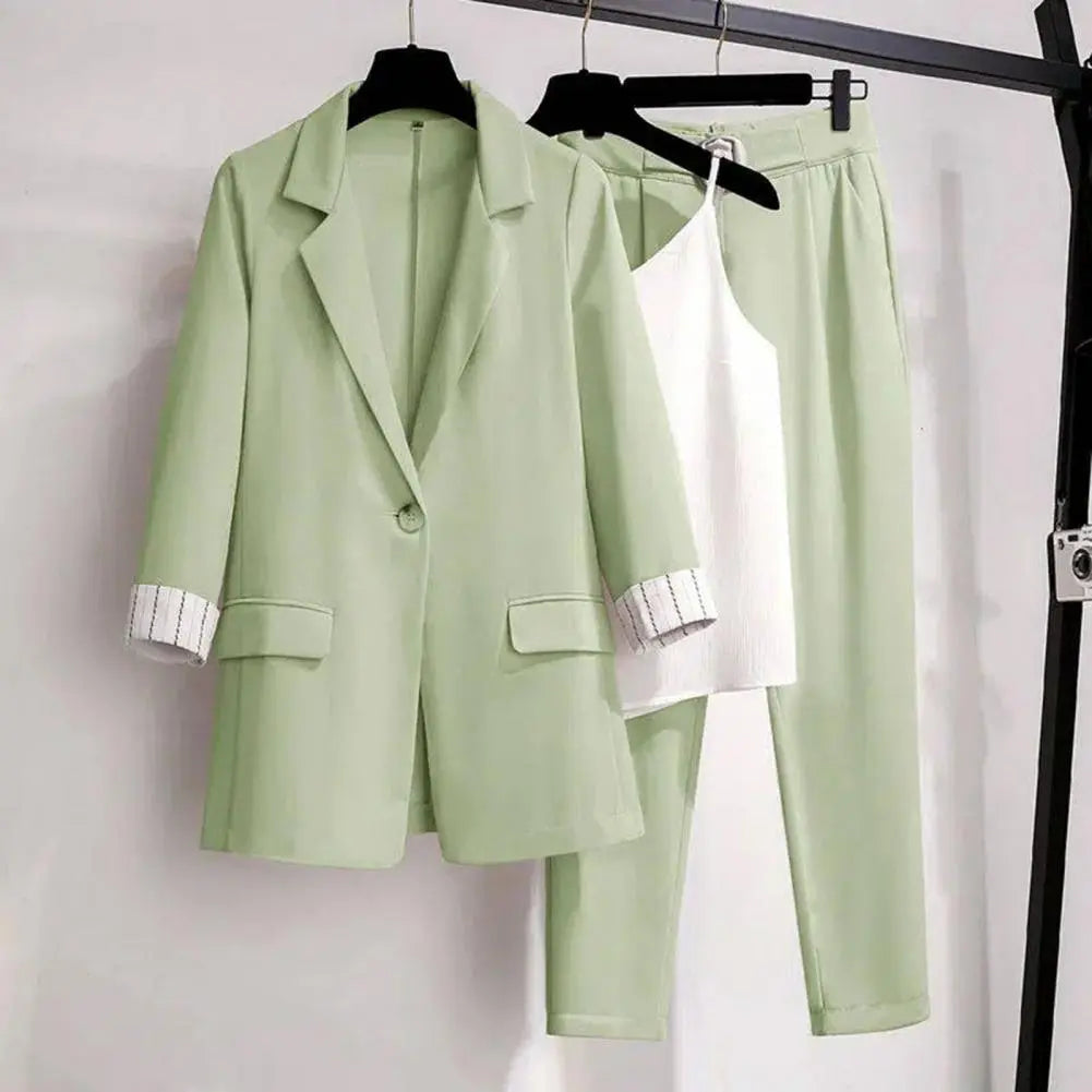 Ensemble Pantalon et Blazer Ajusté pour Femme 2